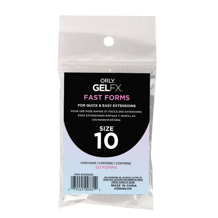 ORLY GelFX Fast Forms 50pc pack Size 10