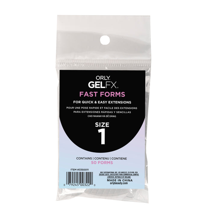ORLY GelFX Fast Forms 50pc pack Size 1