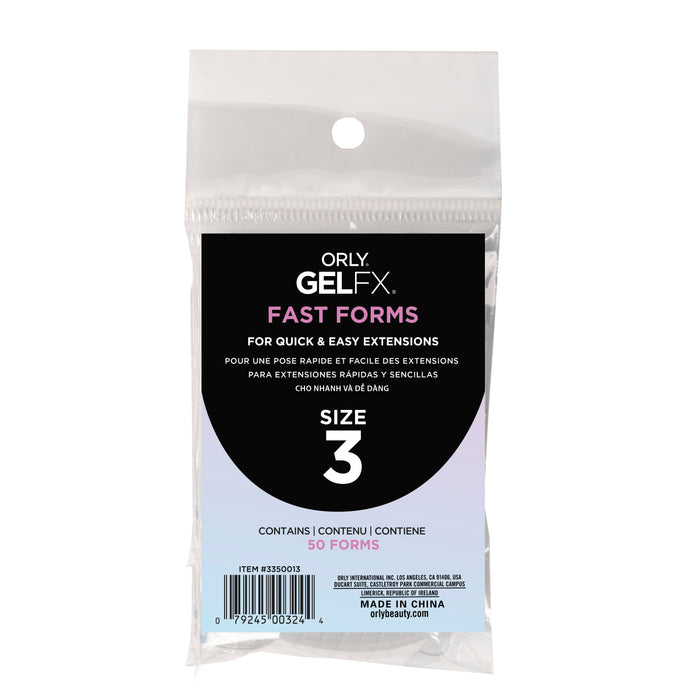 ORLY GelFX Fast Forms 50pc pack Size 3