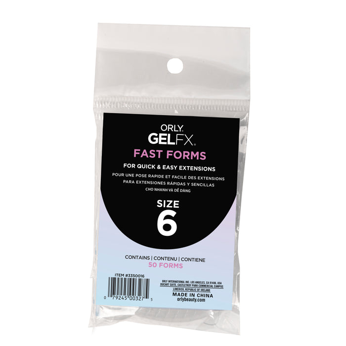 ORLY Gel FX Fast Forms 50pc pack Size 6